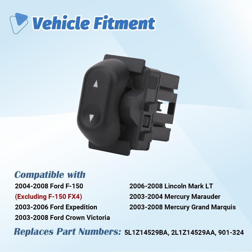 Power Window Control Switch Button Front Rear Passenger Side Compatible with 200 - Picture 2 of 7